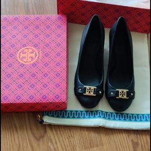 Tory Burch leather wedges